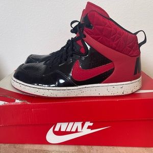 Nike Son First Flight GS, Size 7Y, Black/Gym Red-White